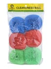Superio Nylon Scouring Pads - 6 Pack  2-green  2-red  And 2-blue