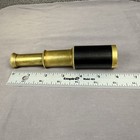 Vtg Solid Brass Pocket Spyglass Telescope Nautical Maritime Monocular