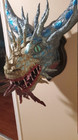 Easter Demon Dragon Trophy Head Plaque  Paper Mache Medieval  Art Signed