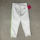 The Gluv Athletique Softball Pants Womens Medium White Green Fast Pitch Active