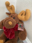 Dan Dee Collectors Choice Plush Moose With Scarf Gift Tag Attached