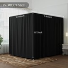 Black Canopy Bed Curtains - 4 Corner Post Bed Curtains Queen Lightproof