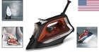 Modern Black Steam Iron With 300 Microsteam Holes   Ergonomic Handle For Comfort
