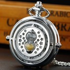 Large Skeleton Quartz Pocket Watch Fob Pendant