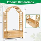 Slsy Raised Garden Bed With Trellis Wood Planter Box W hanging Roof Side Trellis