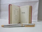 Address Book  Mini 3x4  Leather Cover 160 Tabbed Pages Post Miniatures Black