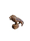 Antique Lion Bronze sculpture decor Nature Wildlife Art mid Century Modern