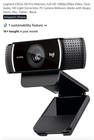 Logitech C922x Pro Stream Webcam  960-001176  Pro Stream Webcam - Black