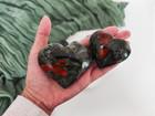 Natural African Bloodstone Heart Palm Stone Healing Crystal Rock Specimen Decor