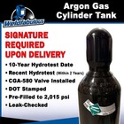80 Cu ft 100  Argon Cylinder Tank Welding Gas Cga 580 - Full