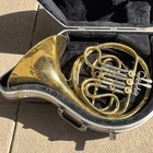 Vintage Getzen Elkhorn French Horn With Case