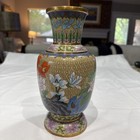 Chinese Cloisonn   Vase With Intricate Enamel Work And Decorative Patterns  10   