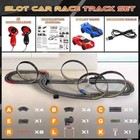 Slot Car Race Track Set Electric Powered Race Track Dual Racing Car Track Set