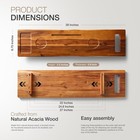 Acacia Bathtub Caddy Tray Table   39 X 9 75 X 2 5inch Large Bath Tub Tray Wooden