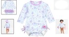 Adorable 3t Floral Rash Guard Swimsuit For Baby Girls - Upf 50  Protection