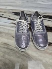 Vans Off The Wall Silver Sequin Skate Tennis Shoe Sneaker Women 8 Mens 6 5