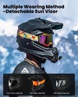 Ilm Dual Sport Adventure Motorcycle Helmet With Pinlock Compatible Sun Visor    