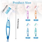 Wllhyf 10 Pcs Denture Brush For False Teeth Denture Care Cleaning Brush Doubl   