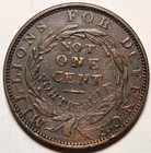 1837 Ht-50  not One Cent  Hard Times Token Coin Liberty Head For Tribute