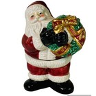 Fitz   Floyd Santa Claus Stacking Salt   Pepper Shaker Ceramic Christmas Decor