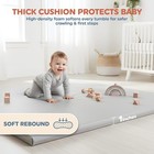 Nwt Motherly Haven Baby Play Mat Cover Only 50 X 50 Inch Grey