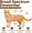 Cat Dewormer Liquid Broad Spectrum Treatment For Tapeworms  Roundworms   Hookwor