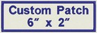 Custom Embroidered Ribbon  Name Tag  Biker Patch  Badge Rectangle  6  X 2 