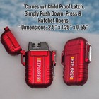 Dual Arc Red Plasma Electric Usb Rechargeable Flameless Lighter  Windproof