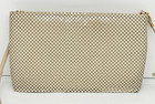 Vintage Whiting And Davis Off-white Metal Mesh Shoulder Bag W zipper Purse 10x6