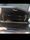 Saint Laurent Le 5    7 Black Leather Shoulder Bag Logo Gold Hw Chain Strap Box