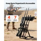 Uimoso Portable Folding Gun Rack Stand For 7 Handguns And 4 Rifles