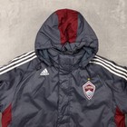 Colorado Rapids Jacket Mens Xl Gray Mls Soccer Adidas Hooded Insulated Parka