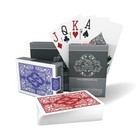 Waterproof Plastic Playing Cards - 2 Decks Poker Size  Jumbo Index  Easy-grip Ba