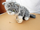 Avanti Applause 13  Sitting Grey Tabby Kitten  Cat Baby Mouse Plush 1985