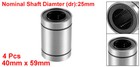 4pcs Lm25uu Linear Shaft Bar Ball Bearings 25mm Bore Dia 40mm Od 59mm Length