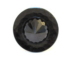 Antique Hatpin Faceted Black Glass Hat Shape