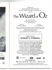 Playbill Wizard Of Oz 1997-1998 Indianapolis Civic Theatre Program