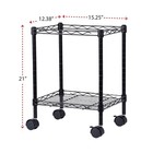 Alera Compact File Cart 1 Shelf 1 Bin 15 25  X 12 38  X 21  Black Alefw601416bl