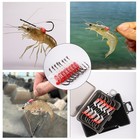 Luminous Live Shrimp Hooks High Carbon Steel Barbed Fishing Hooks For Lively    