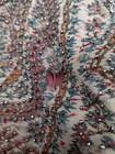 Antique Beaded Purse With Sterling Frame And Pink Satin Lining