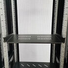 Cantilever Server Shelf Vented Shelves Rack Mount 19  1u Black 10   250mm  Deep