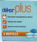 New Dekor Plus Diaper Pail Refill 4 Pack 2320 Diapers Teal Box Sealed