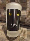 Vtg Cats The Musical Frosted Pint Glass Broadway Theatre Show Black Cat Eye