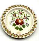 Antique 1840s Small 5 25  Gaudy Dutch Queen s Rose Hand Painted Pearlware Plate