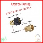 Pwaccs Pressure Washer Adapter  M22 15mm Female To M22 14mm Male Fitting  Power