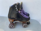 Moxi Beach Bunny Roller Skates Black Multicolored Bunnies Outdoor Quads Size 6