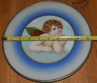 Antique Victorian Chimney Flue Cover Victorian Cupid Angel Round Glass