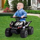 Kids Ride-on Atv  6v Battery Powered Electric Quad Car With Music  Led Lights An