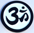 Om Pin  glow  Dark Horse Records George Harrison Krishna Beatles Band Rare