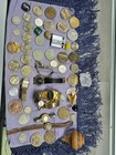 Vintage Junk Drawer Lot  Curiosities  Watches   Medals-coins Sterling And More 